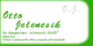 otto jelencsik business card